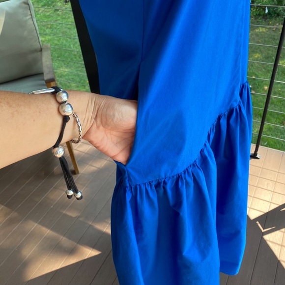 💙 COS. Blue Sleeveless Halter Maxi Dress, Size 2. THIS DRESS IS GORGEOUS ! 💙 - Picture 6 of 12